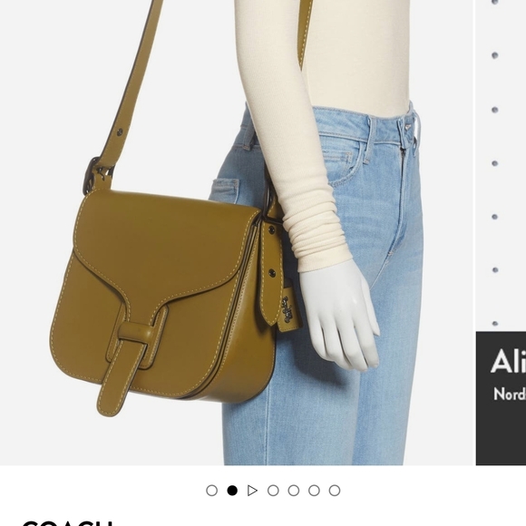 Coach Courier Leather Bag, Citron - Picture 9 of 11